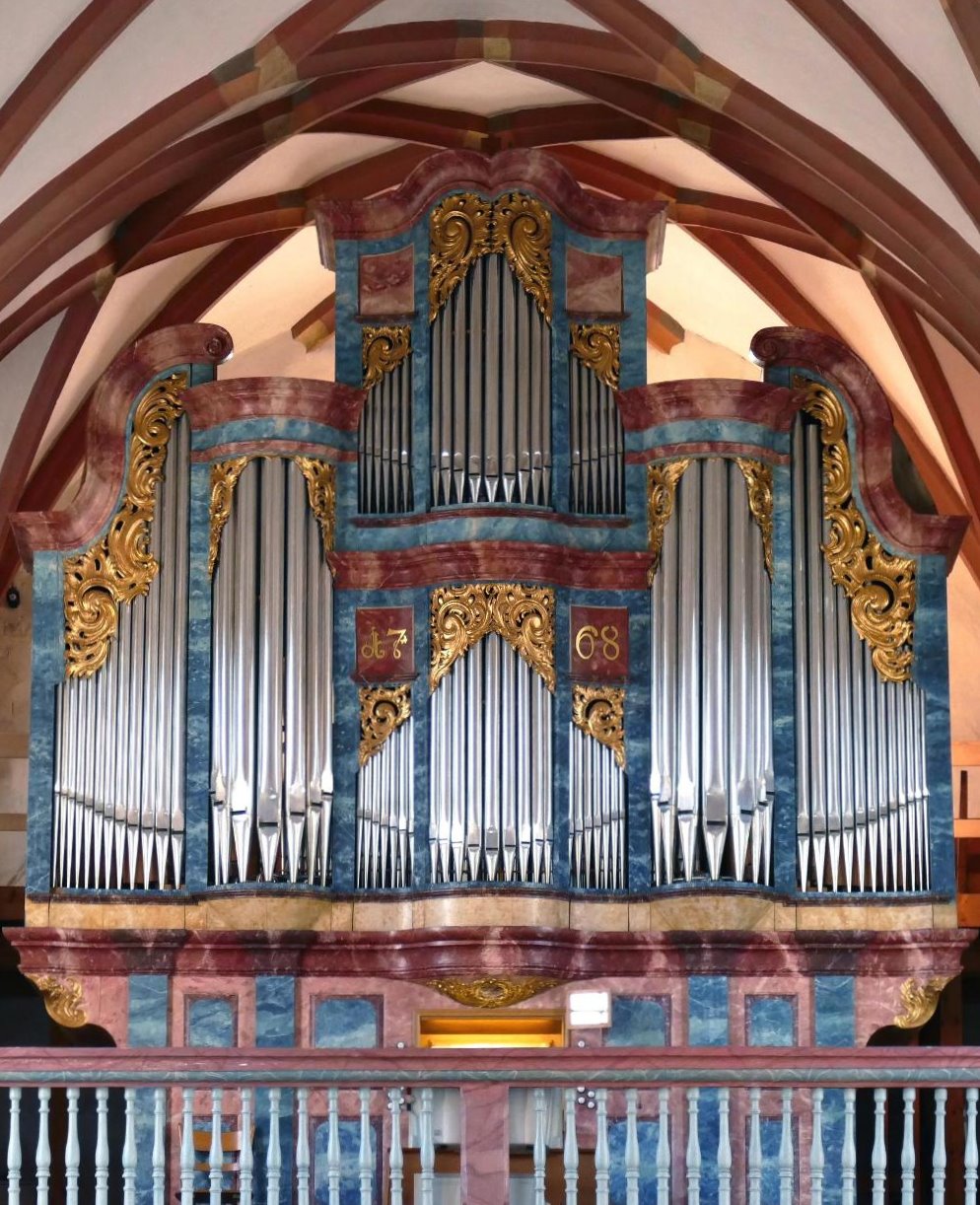 Schopfheim, Alte Kirche St. Michael: Stein-Orgel